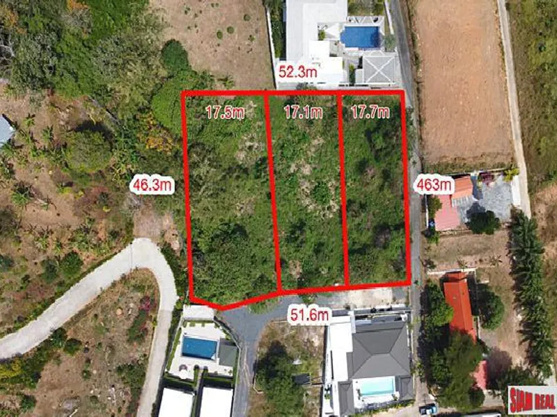 2,444 sqm Sea View Land, Rawai, 3 Separate Chanote Plots, Freehold - Rawai, Phuket - Main photo