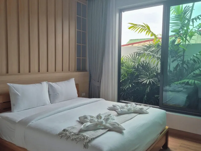 3-Bedroom Modern Villa with Wood and Stone Finishes for Rent, Nai Harn - Nai Harn, Phuket - Main photo