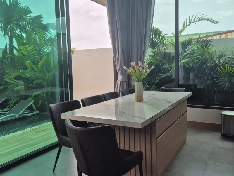 3-Bedroom Modern Villa with Wood and Stone Finishes for Rent, Nai Harn - Nai Harn, Phuket - Main photo