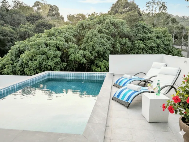 2-Bedroom Hillside Pool Villa for Rent, Chalong, Sea & Temple Views - Chalong, Phuket - Main photo